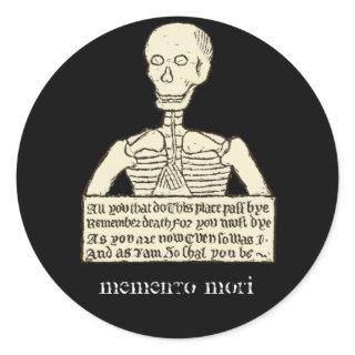 Memento Mori Classic Round Sticker