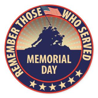 Memorial Day Classic Round Sticker