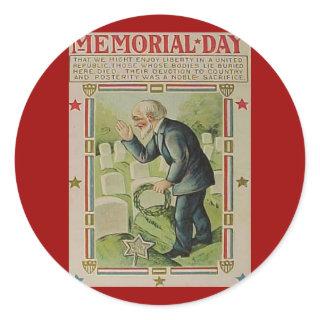 Memorial Day The Fallen Classic Round Sticker