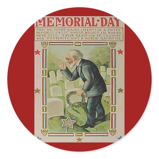 Memorial Day The Fallen Classic Round Sticker