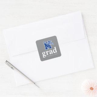 Memphis Tigers Mascot with Block M Logo Square Sticker