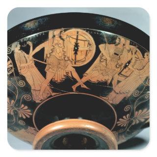 Menelaos, accompanied by Aphrodite Square Sticker
