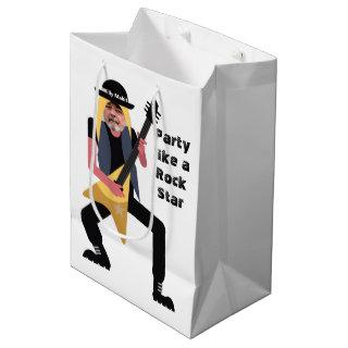 Men's 50th Birthday Rock Star Medium Gift Bag