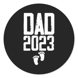 Mens DAD father father day 2023 dad 2023 father Classic Round Sticker