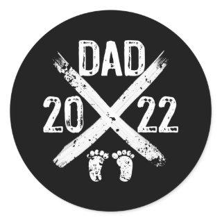 Mens DAD Father Father's Day 2022 Dad 2022 Classic Round Sticker