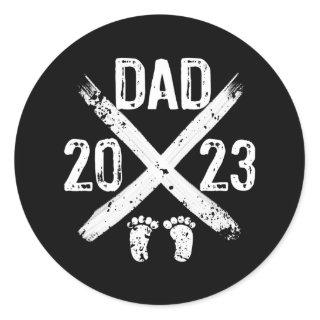 Mens DAD Father Father's Day 2023 Dad 2023 Classic Round Sticker
