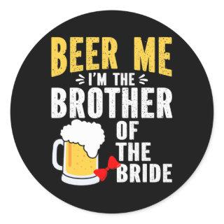 Mens I Do Crew Brother Of The Bride Funny Bridal Classic Round Sticker