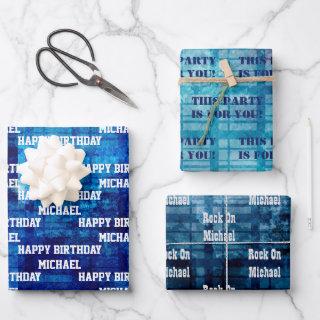 Men's Personalize Birthday Sayings 3 Blue  Sheets