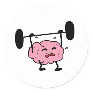 Mentally Strong Motivation Inspiration Brain Classic Round Sticker