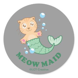 Meow Maid Classic Round Sticker