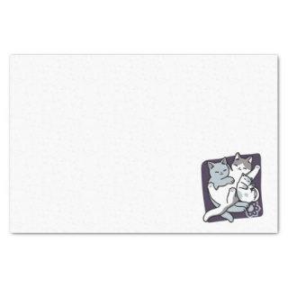 Meow Pounce Snuggle – Cute Sleeping Cats Tissue Paper