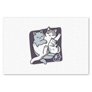 Meow Pounce Snuggle – Cute Sleeping Cats Tissue Paper