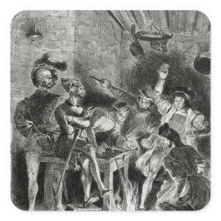 Mephistopheles and the Drinking Companions Square Sticker