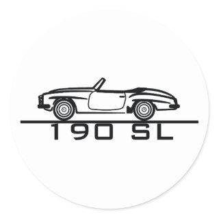 Mercedes 190 SL Type 121 Classic Round Sticker