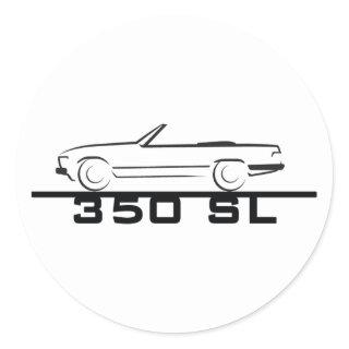 Mercedes 350 SL Type 107 Classic Round Sticker