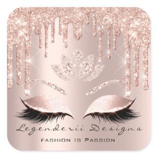 Mercedes Beauty Lashes Lotus Fashion Is Passion Square Sticker