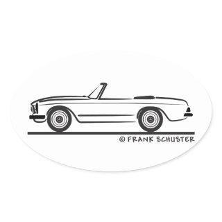 Mercedes SL Pagode Pagoda Kabrio Oval Sticker