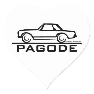 Mercedes SL Pagode with Script Heart Sticker