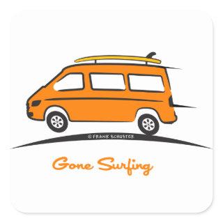 Mercedes Sprinter Gone Surfing Square Sticker