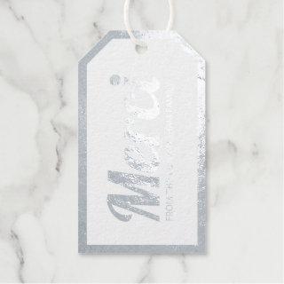 Merci | Modern and Simple Family Photo Foil Gift Tags