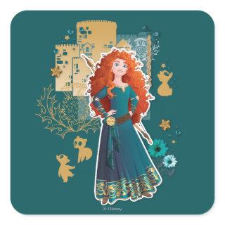 Merida - Confidence Makes Me Brave Square Sticker