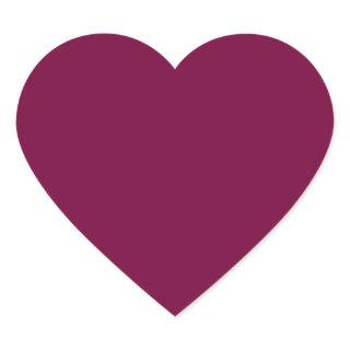 Merlot (solid color)  heart sticker