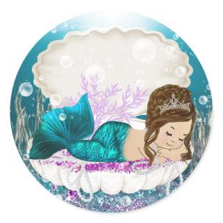 Mermaid Baby Shower Stickers