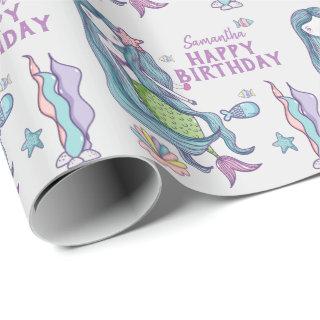 Mermaid Happy Birthday Personalized