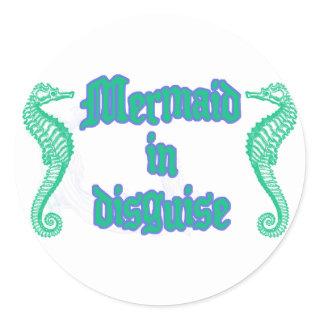Mermaid in Disguise Classic Round Sticker