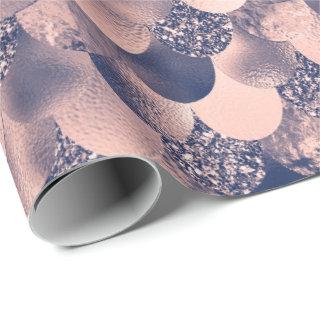 Mermaid Scales Pink Rose Glitter navy Blush Girly