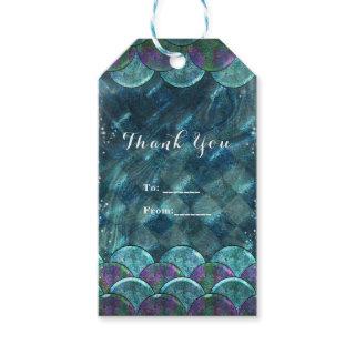 Mermaid Scales Under the Sea Birthday Party Favor Gift Tags