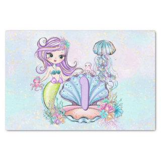 Mermaid Sea Life | Birthday Party with Custom Age Tissue Paper