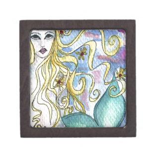 Mermaid Watercolor Painting Gift Box