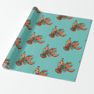 Merman Riding Lobster