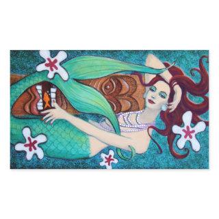 Mermiad's Tiki God Rectangular Sticker