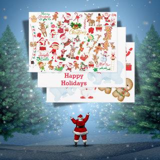 Merry and Bright Christmas on a white background |  Sheets