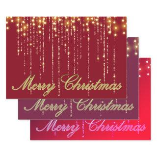 Merry Chrismas lights red, purple  Sheets