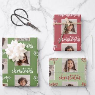Merry Christmas - 2 Square Photos - 3 colors  Sheets