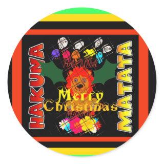 Merry Christmas and a Happy New Year Classic Round Sticker