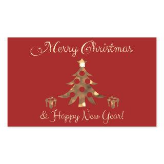 Merry Christmas and a Happy New Year! Rectangular Sticker