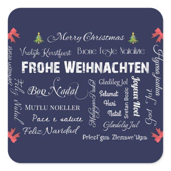Merry Christmas and a Happy New Year! Square Sticker