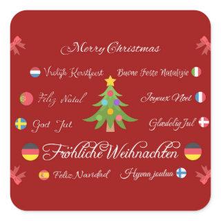 Merry Christmas and a Happy New Year! Square Sticker
