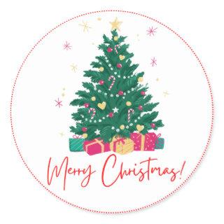 Merry Christmas     Classic Round Sticker