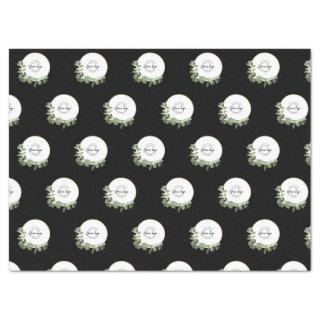 Merry Christmas Company Logo Gold black Custom Tissue Paper