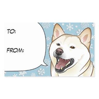 Merry Christmas Cream Shiba Inu Gift Tag