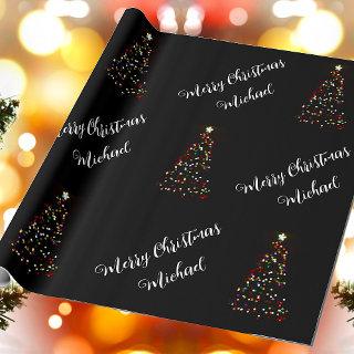 Merry Christmas Custom Name Elegant Personalized