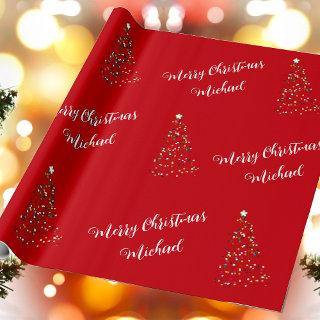 Merry Christmas Custom Name Elegant Personalized