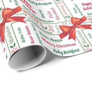 Merry Christmas different languages personalized