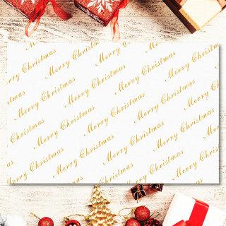 Merry Christmas Elegant Calligraphy Custom Text Tissue Paper