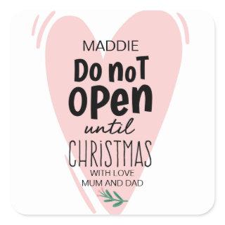 Merry Christmas Gift Label Personalized with Names